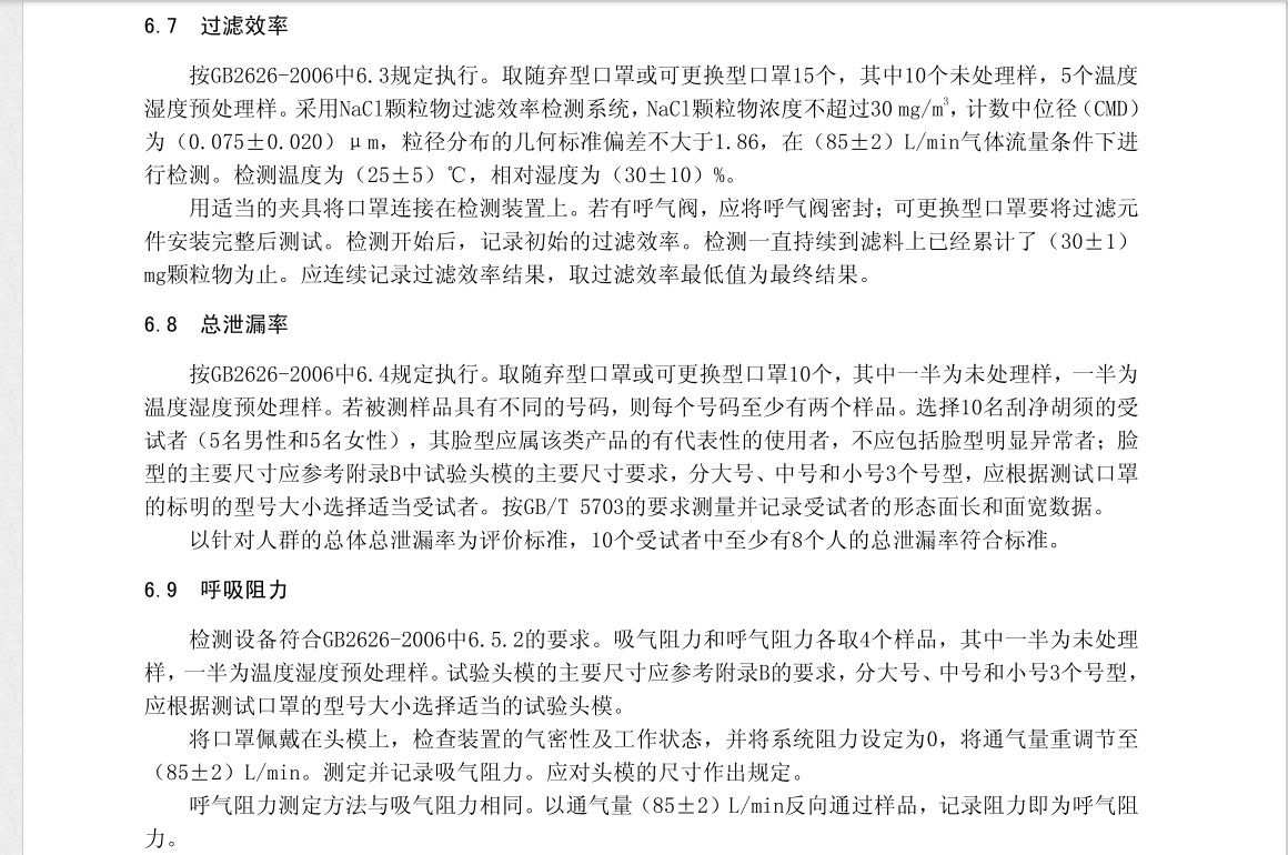 PM2.5防护口罩TCTCA1-2015(图4)